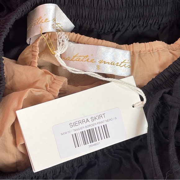 Natalie Martin Sierra Skirt Black Maxi Size Small Tangier Border Embroidery - Picture 4 of 5